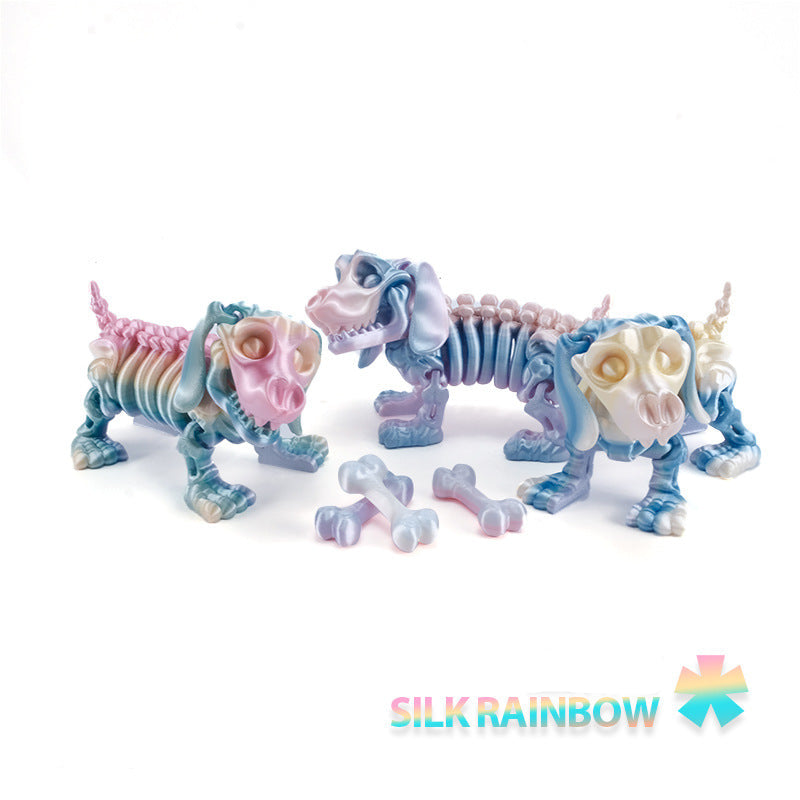 3D Printed Articulated Skeleton Dog – Fully Poseable Joints