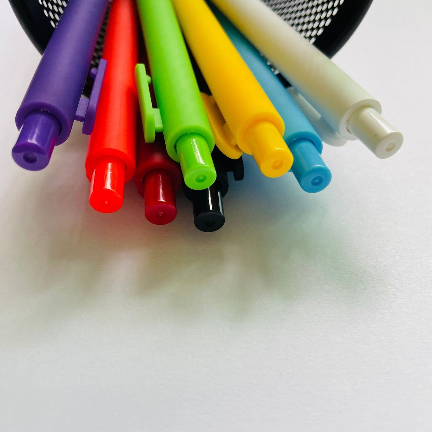 Retractable Quick Dry Ball Pens, Black refill, Assorted outer shell Colors