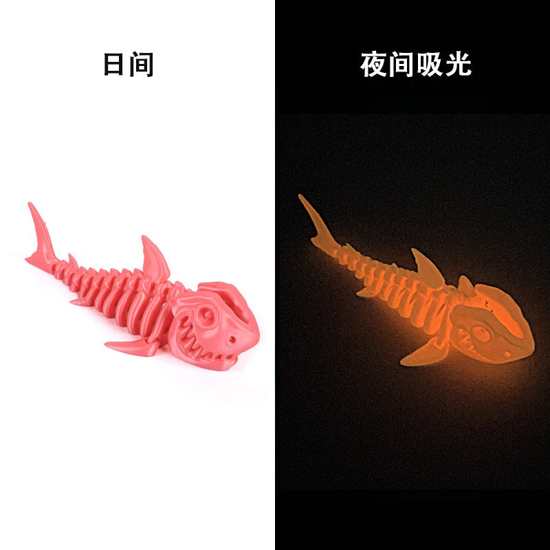 3D Printed Skeleton Shark movable and safe 12cm