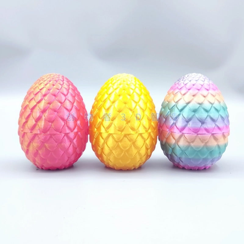 3D Printed Gem Dragon Egg - Full Articulated Executive Fidget Desk Toy 11cm