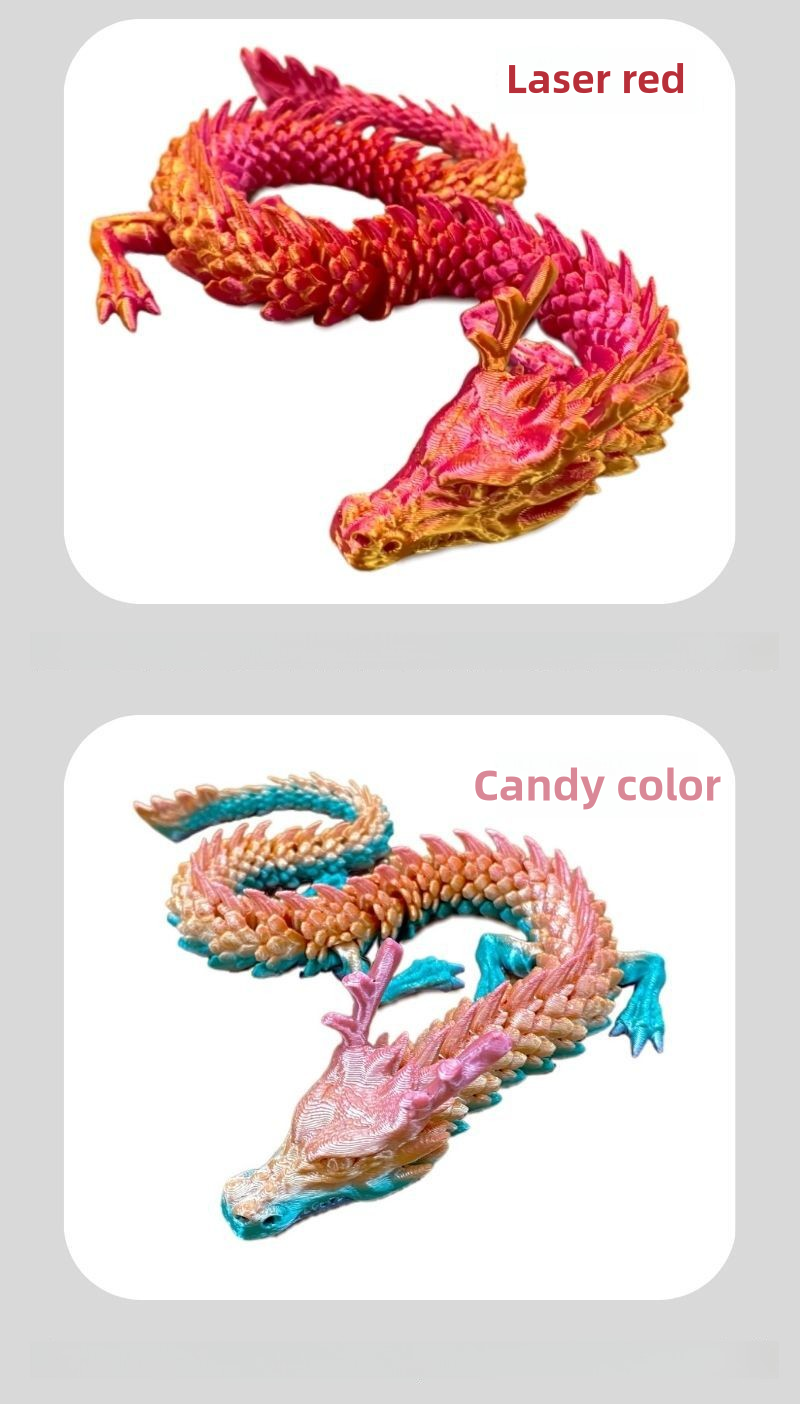 3D printed Chinese dragon jointed dragon movable dragon 28cm