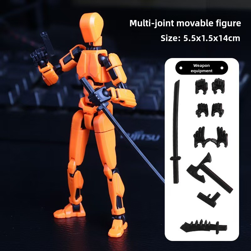 3D Action Figure Lucky Action Figure Multi-Jointed Movable