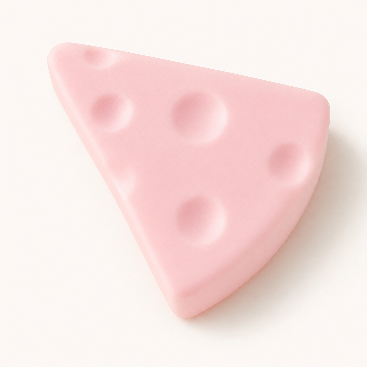Large Cheese PU Squishy Toy - Pink