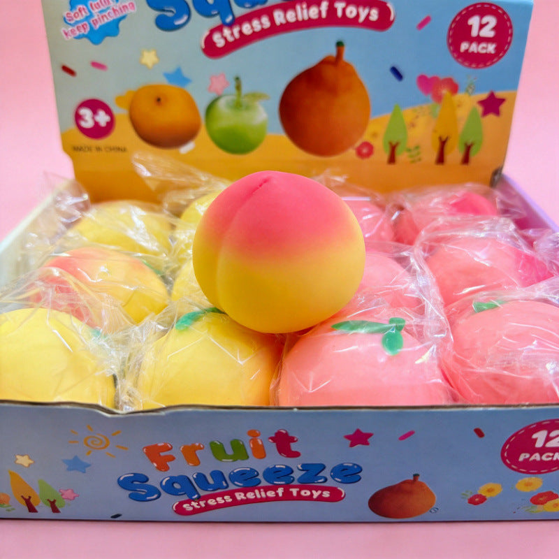 Peach squishies in individual sleeves