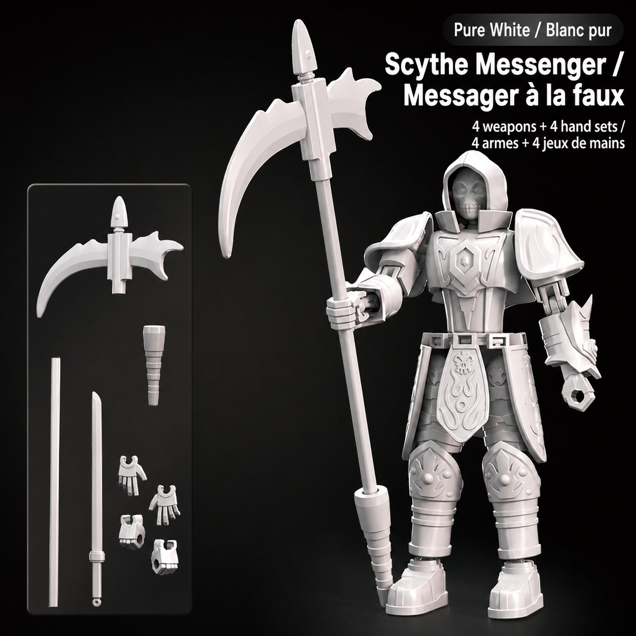 Scythe Messenger articulated figure in Pure White