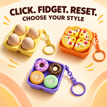 Click fidget reset — choose Egg Tray, Pizza or Donuts style