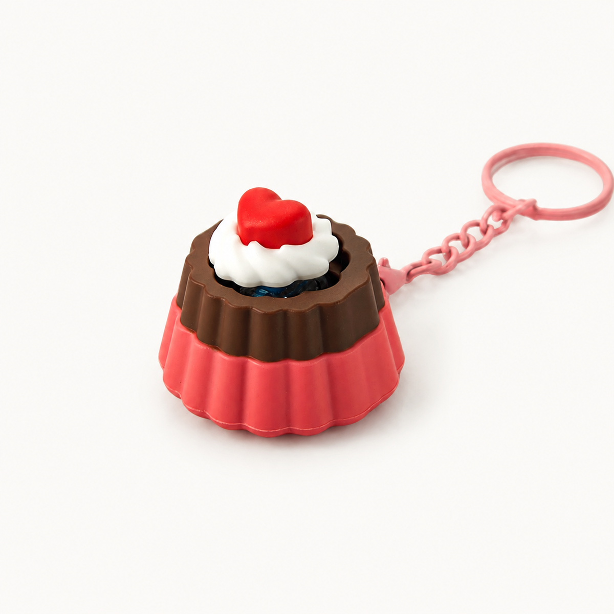 Cake single-button food clicker keychain