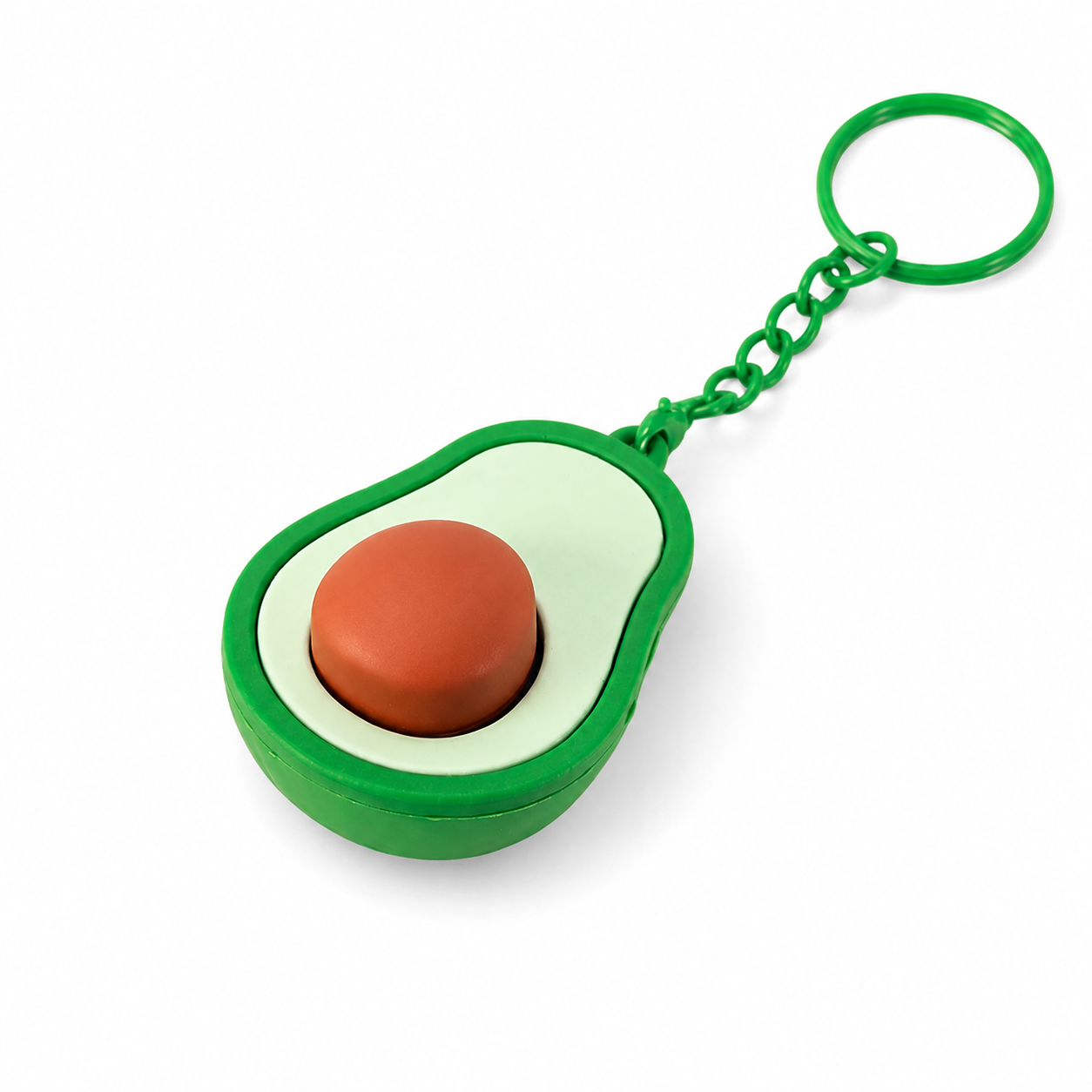 Avocado single-button food clicker keychain