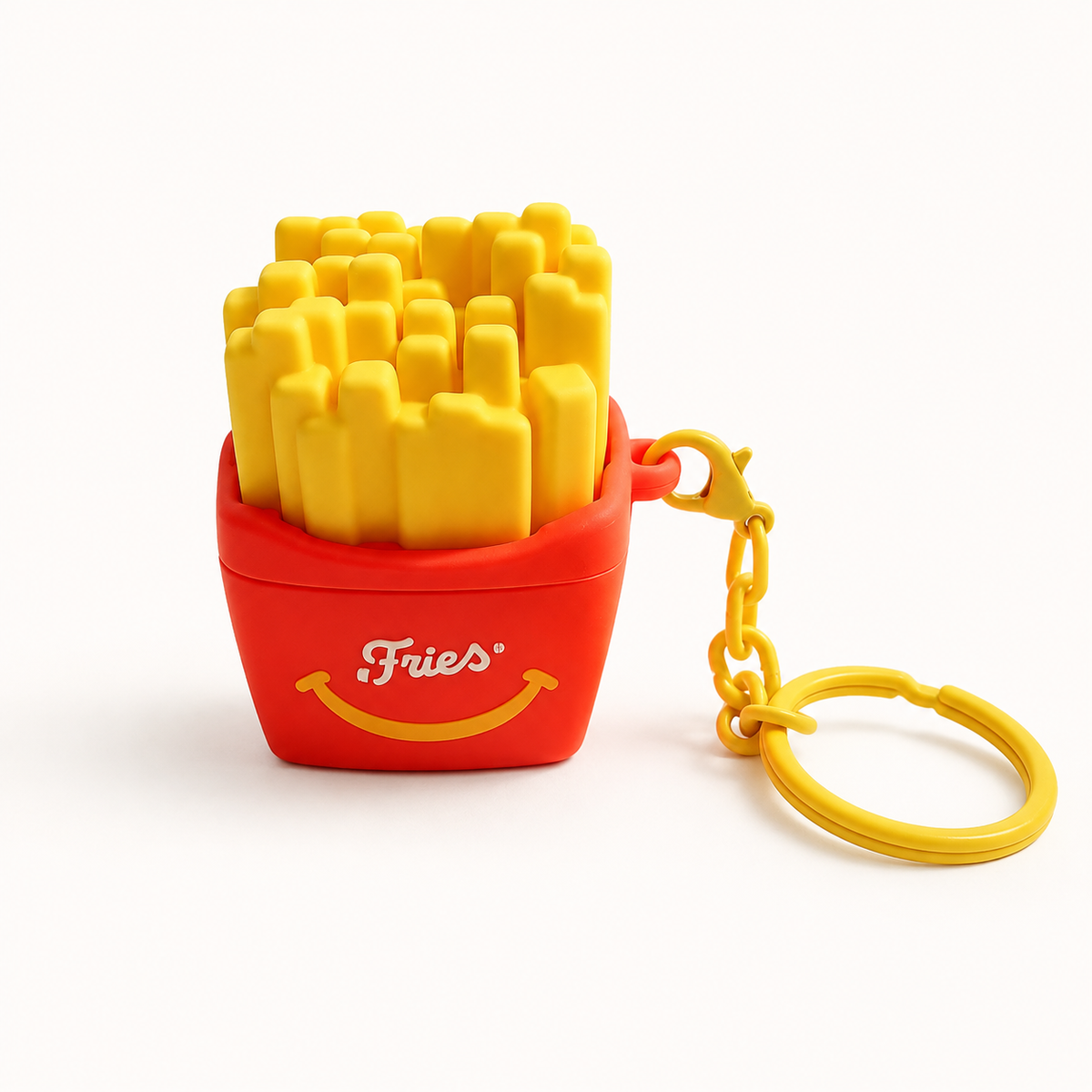 French fries single-button food clicker keychain
