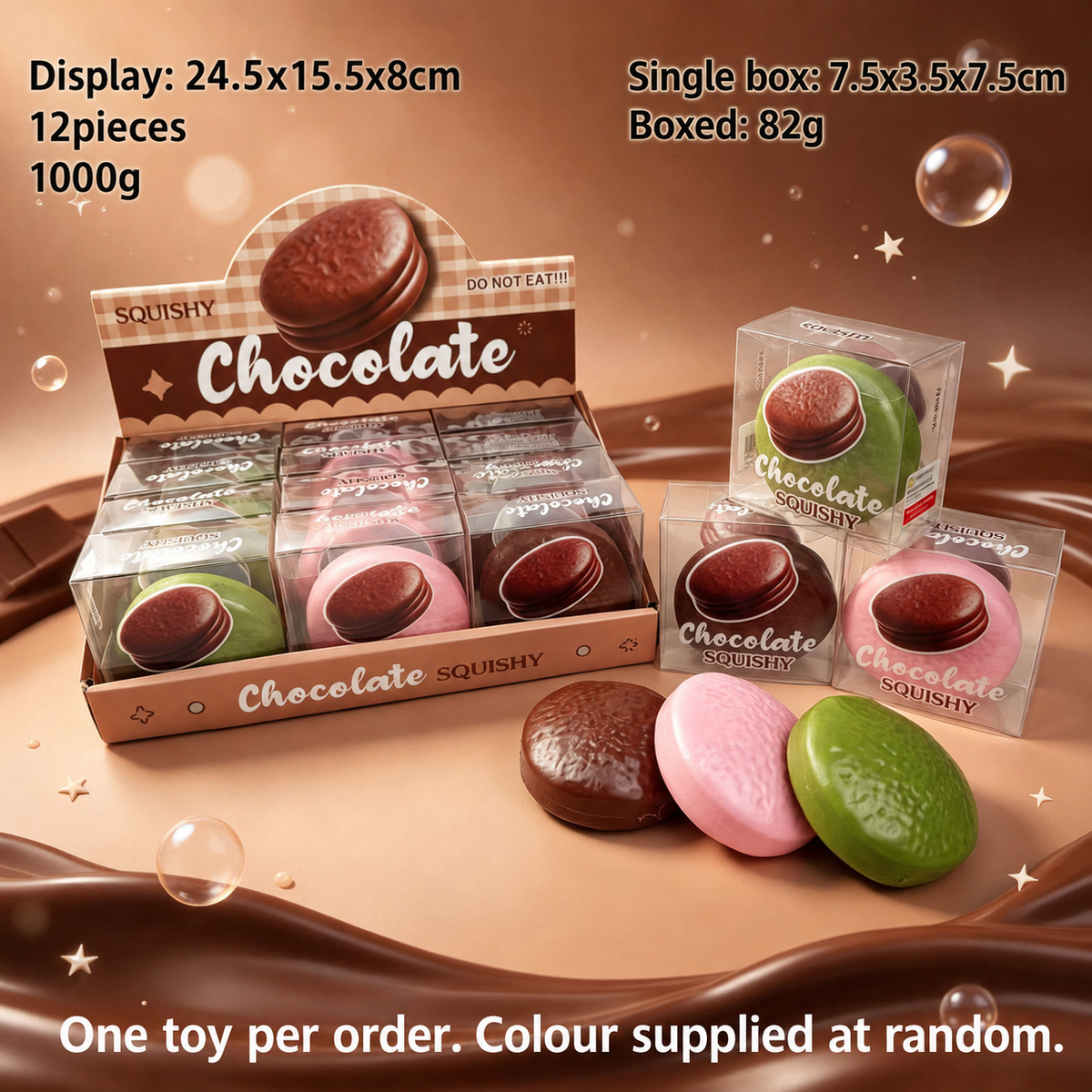 Chocolate pie toy packaging and boxed dimensions
