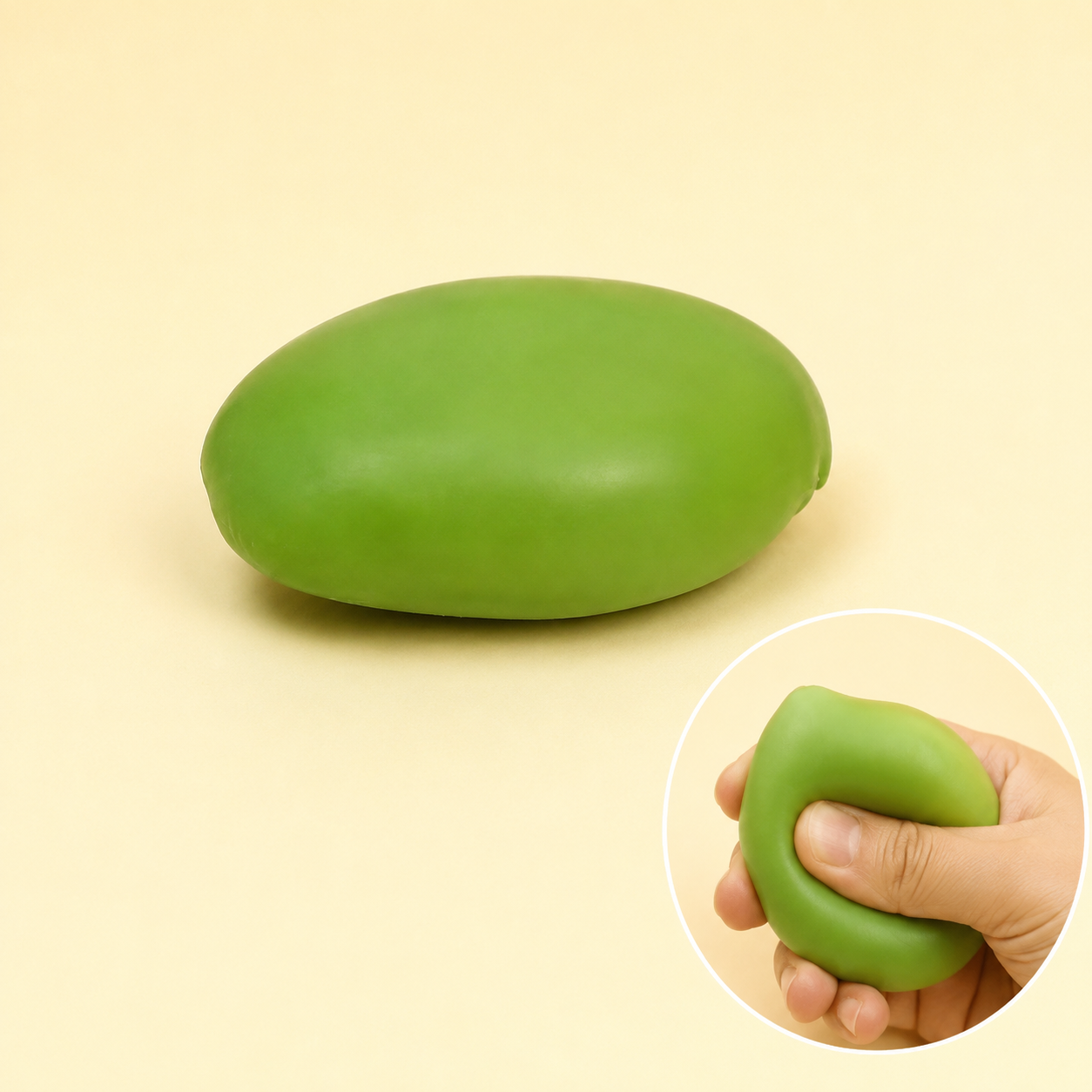 Mini Mango Colour-Changing Squishy — single toy with squeeze inset