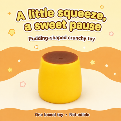 Yellow Pudding Crunchy Squishy — product detail