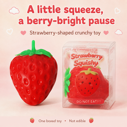 Pointed-Leaf Strawberry Crunchy Squishy — product detail