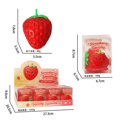 Pointed-Leaf Strawberry Crunchy Squishy — supplier product and packaging reference