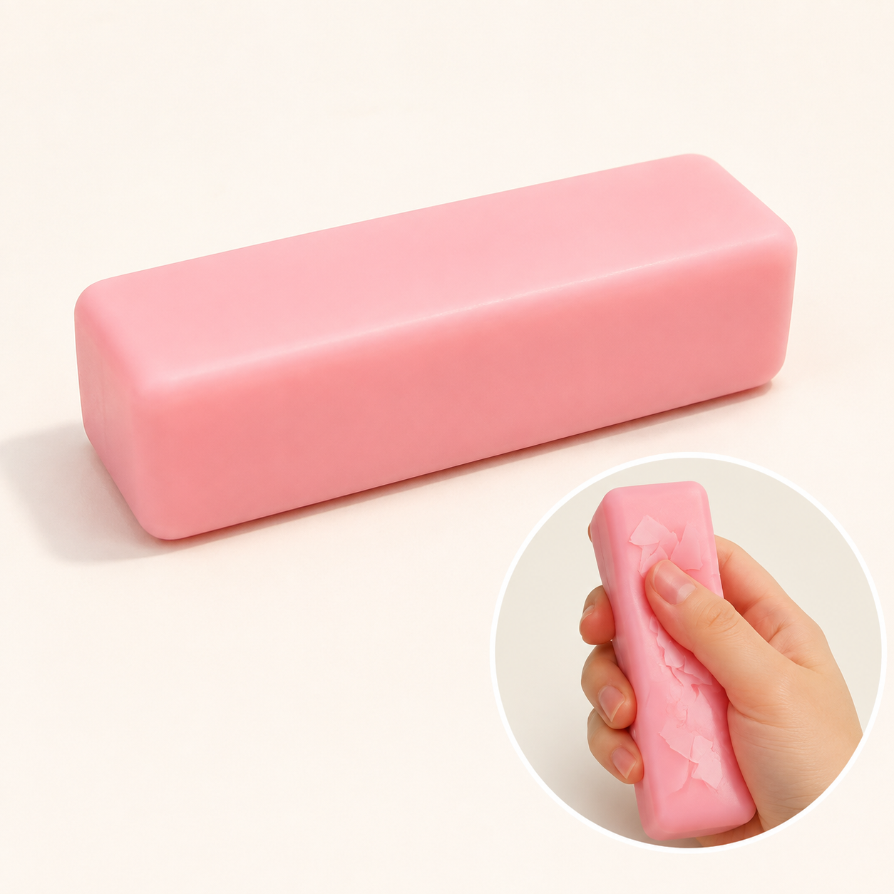 Pink crispy butter PU squishy — hero