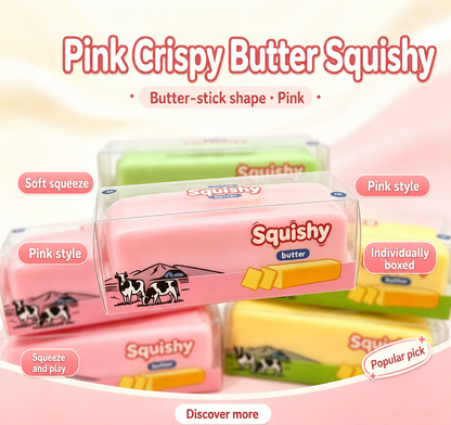 Pink crispy butter PU squishy — original