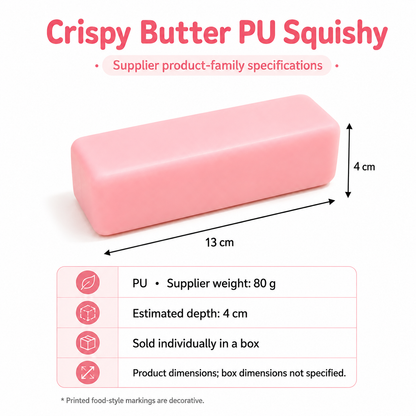 Pink crispy butter PU squishy — spec