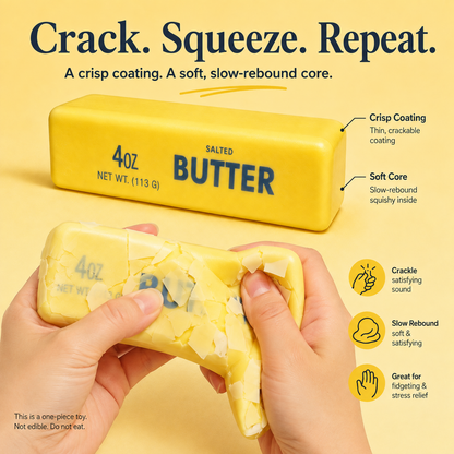 Yellow crispy butter PU squishy — ad