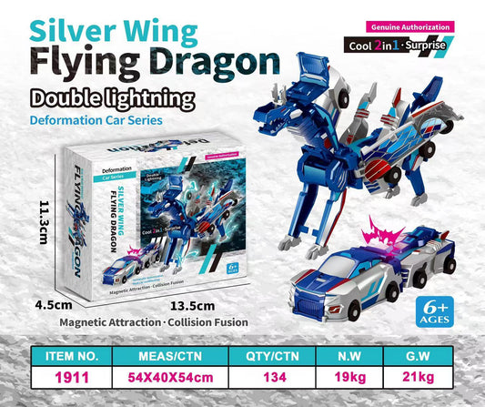 Magnetic Dragon Transformer Car