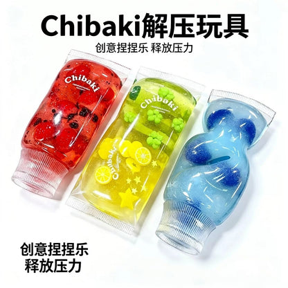 正版Chibo ki一管果酱!薄皮可塑慢回弹肌无力凡士林手作球捏捏乐