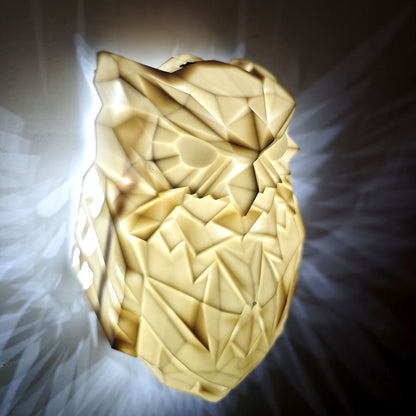 3D Animal Owl Wall Light LED Wall Light Resin Owl Night Light, Owl