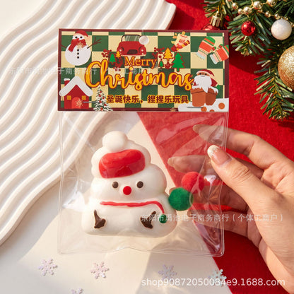 Christmas Snowman Sensory Squishy - Red Hat