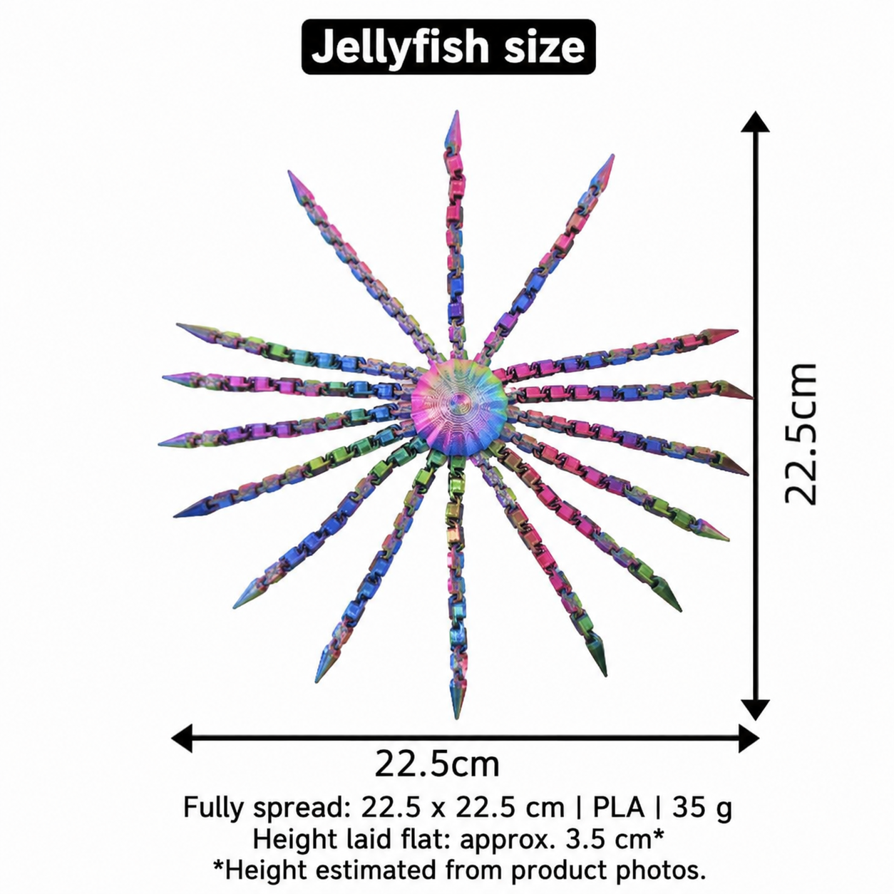 Jellyfish Articulated Figure — Rainbow