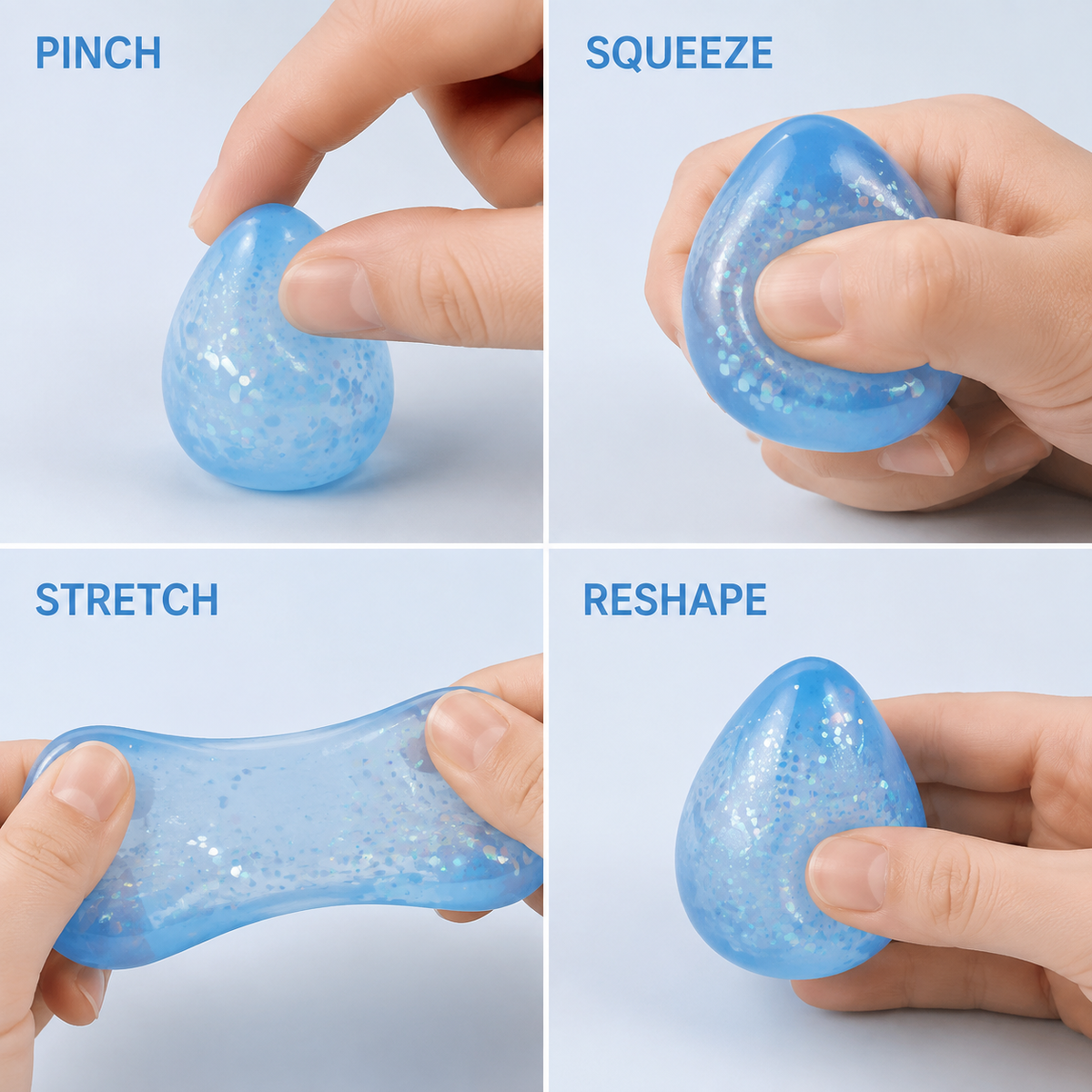 Blue aurora teardrop pinch squeeze stretch and reshape guide