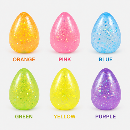 Orange pink blue green yellow and purple aurora teardrop colors