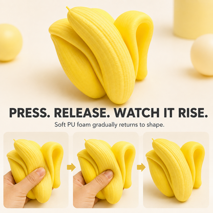 Banana fruit slow-rise squishy press release and rise action guide