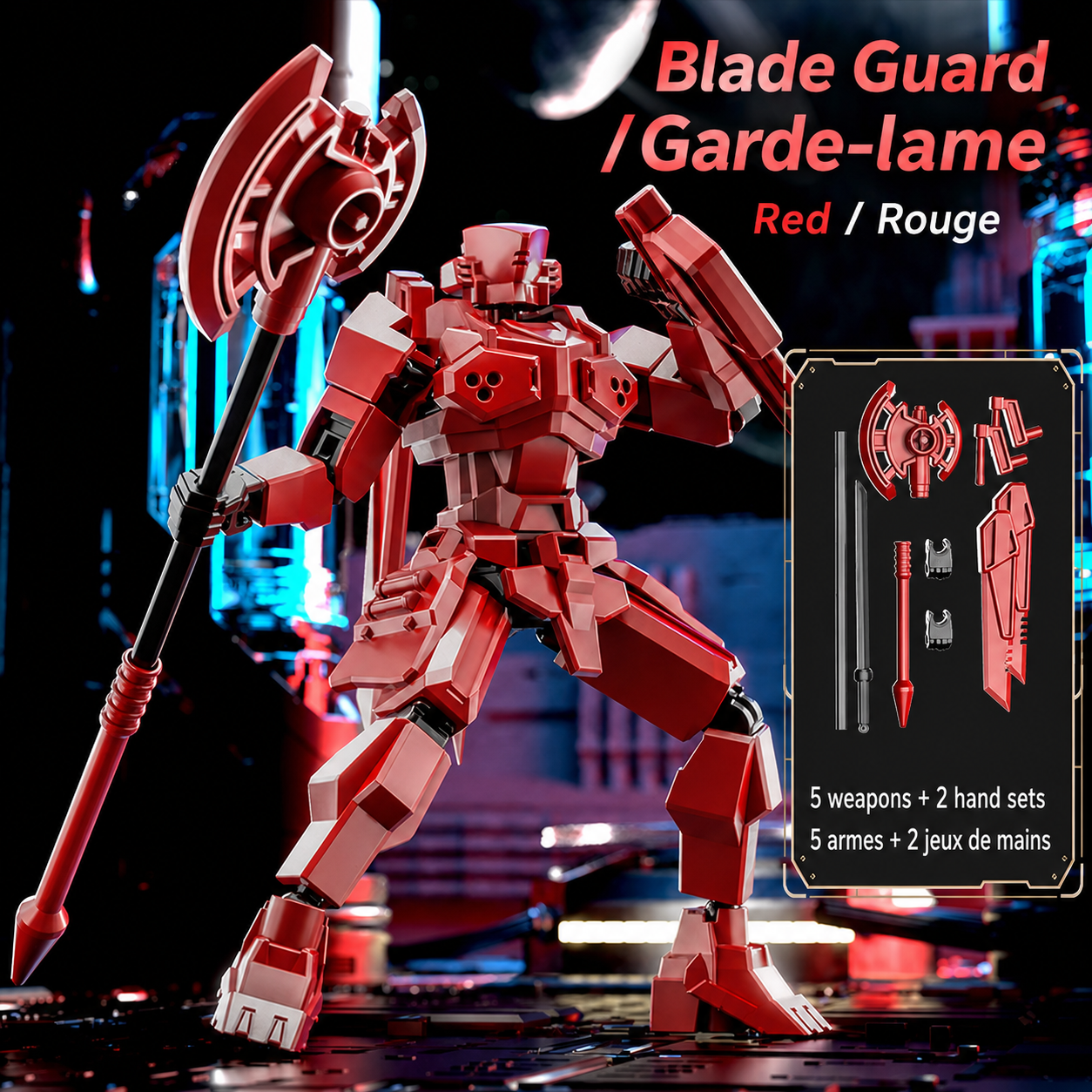 Blade Guard articulated figure set in Red