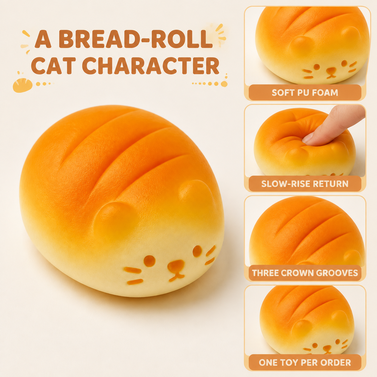 Bread cat squishy product features
