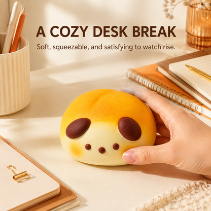 Bread dog squishy desk lifestyle