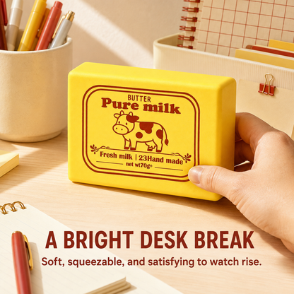 Butter milk block squishy desk lifestyle
