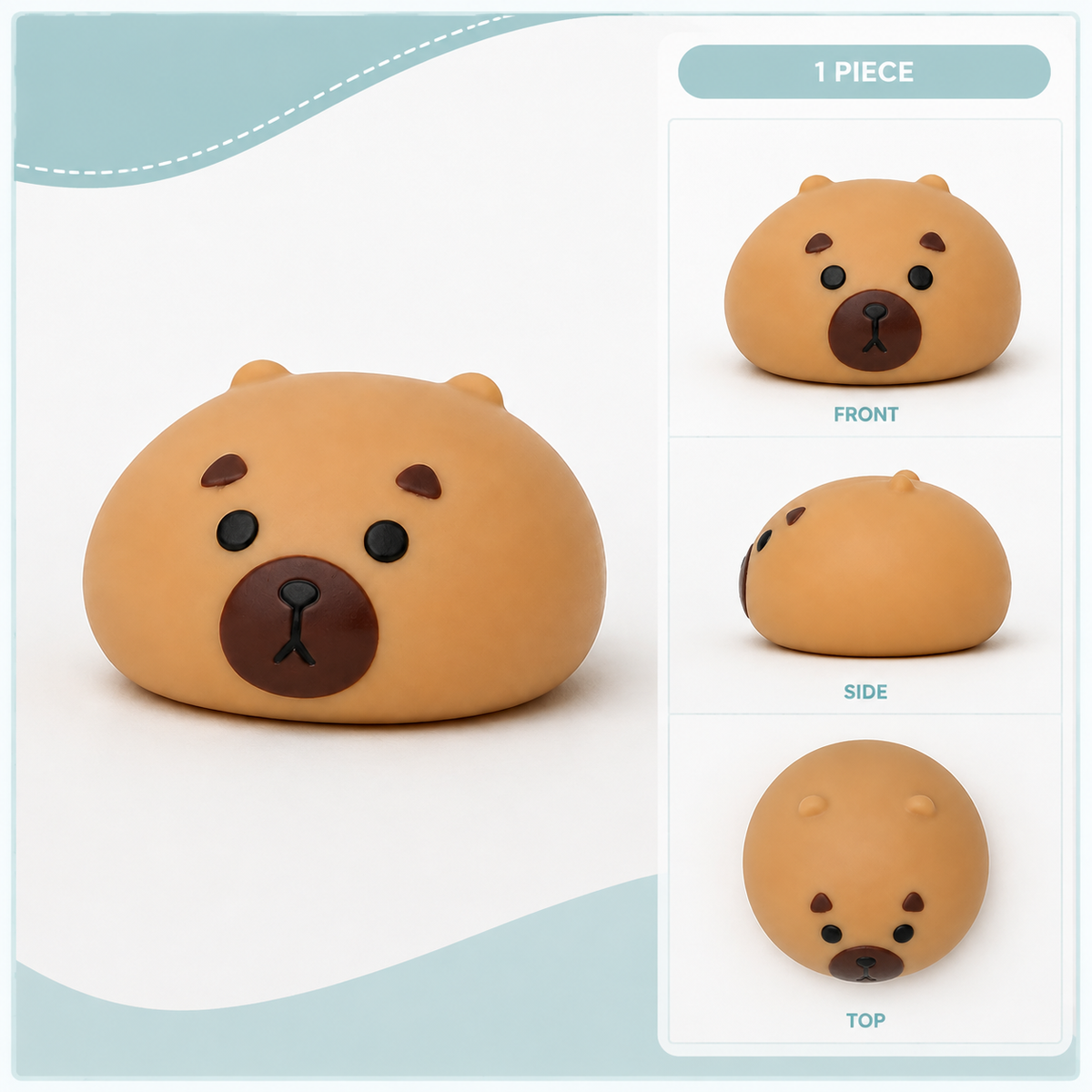 Capybara fluid-filled sensory squeeze toy verified specifications