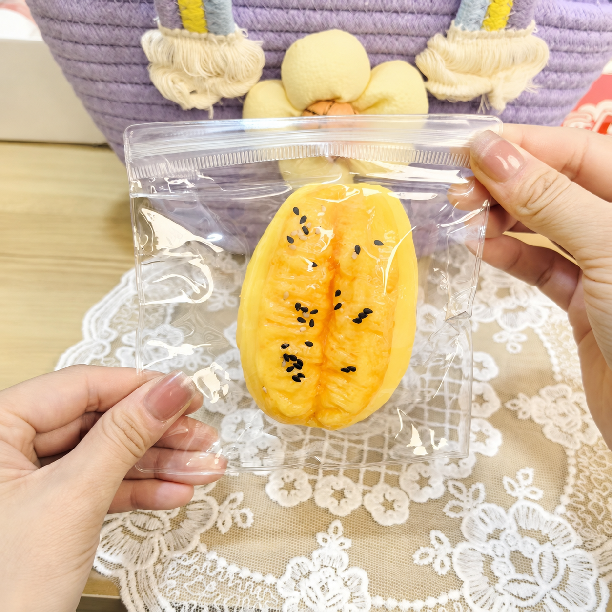 Caramel Fried Dough Stick Squishy - Caramel