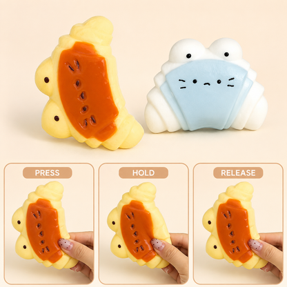 Caramel cheese croissant press hold and release guide