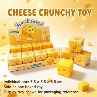 Yellow cheese block crunchy squishy — spec