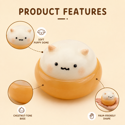 Chestnut puppy soft dome chestnut base and palm-friendly shape