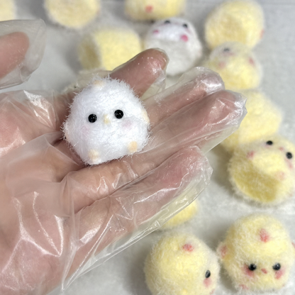 Chicken Keychain Squishy - White