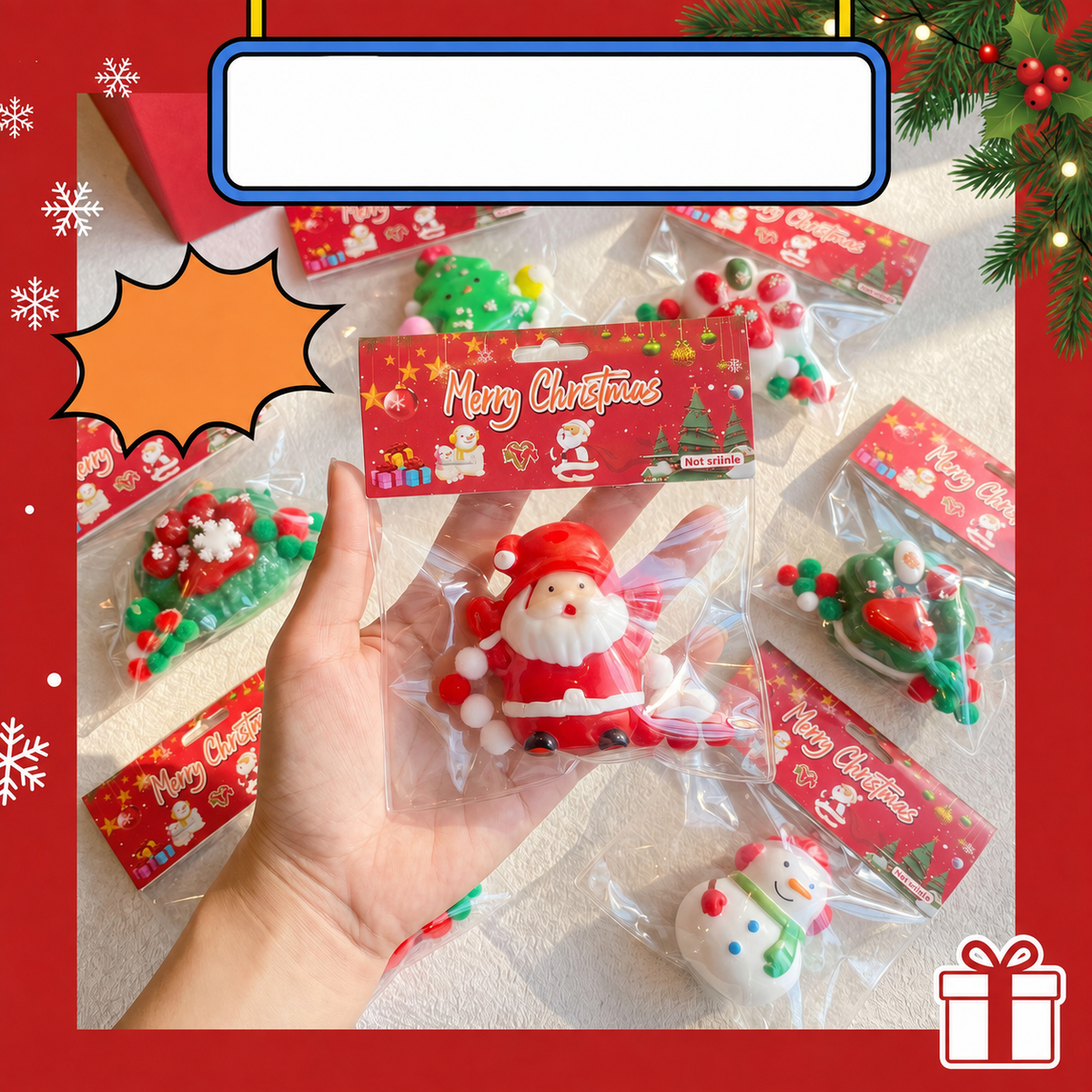 Christmas Santa Sensory Squishy - Red Santa