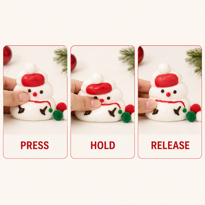 Christmas Snowman Sensory Squeeze Toy press hold release demonstration