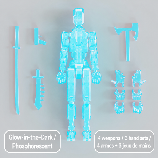 Glow-in-the-dark classic articulated figure and accessories