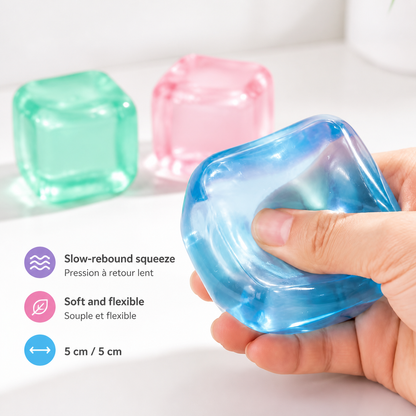 Transparent cube squishy bilingual feature image
