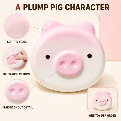 Cute pig slow-rise squishy product features