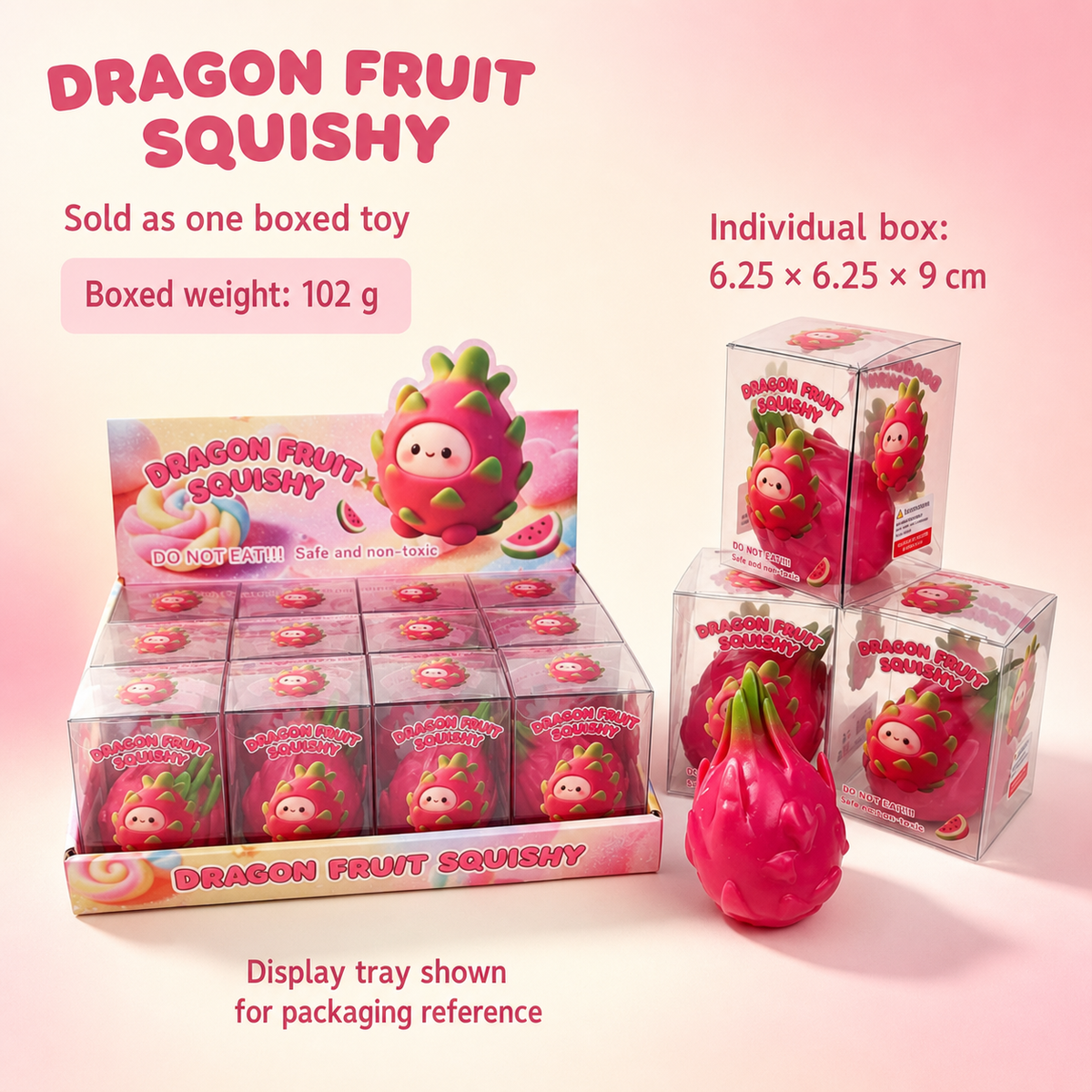 Dragon fruit crunchy squishy — spec