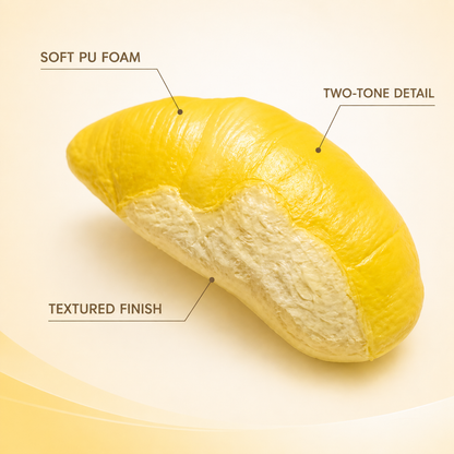 Durian fruit-segment squishy visible product features