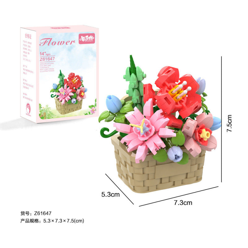 Flower Basket Building Kit — Romance for You — actual product and colour box