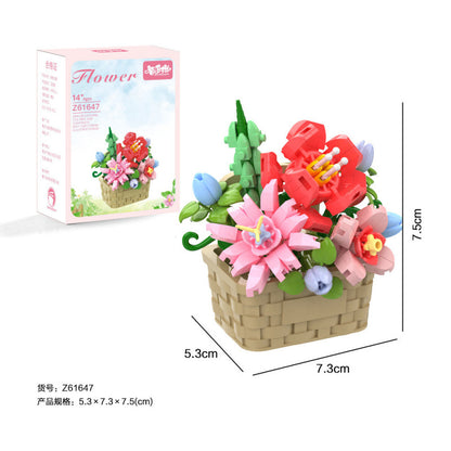 Flower Basket Building Kit — Romance for You — actual product and colour box