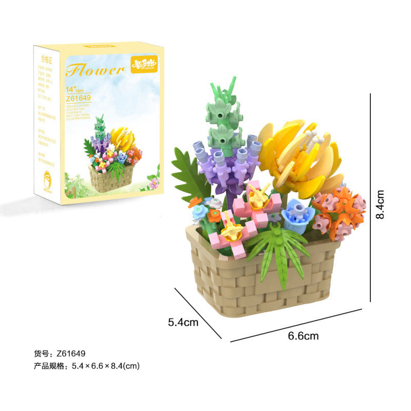 Flower Basket Building Kit — Monet Garden — actual product and colour box